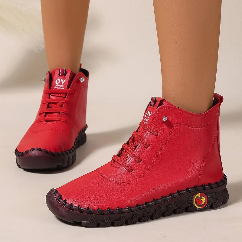 Women Ankle Boots Mom Cott Shoes for Women 2026 New Waterproof Keep Warm Short Snow Boots Outdoor Comfortable Women Sneakers