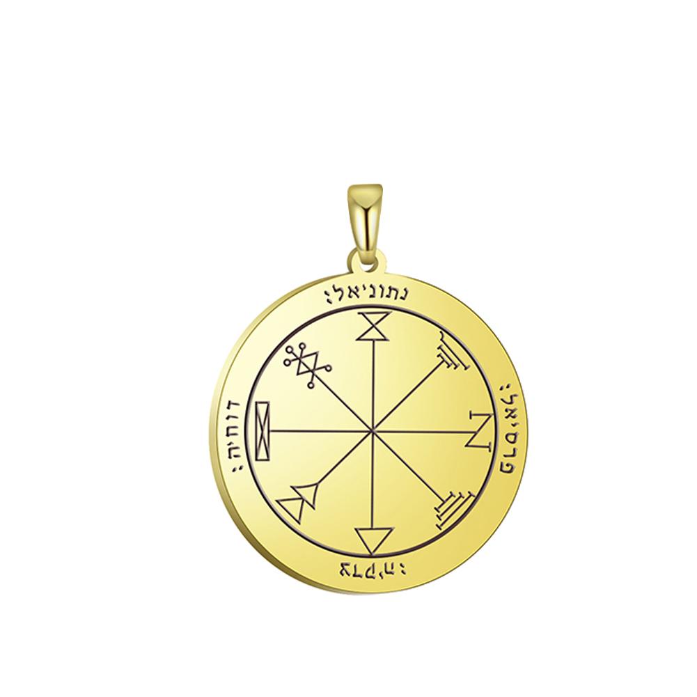 Dawapara Pentagrama lui Jupiter Talismanul lui Solomon Dobândirea Gloriei și a Bogățiilor Pandantiv DIY pentru Colier Accesorii din Oțel Inoxidabil