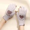 Fleece Lined Cat Paw Gloves Warm Winter Mittens New Touchscreen Gloves  Winter