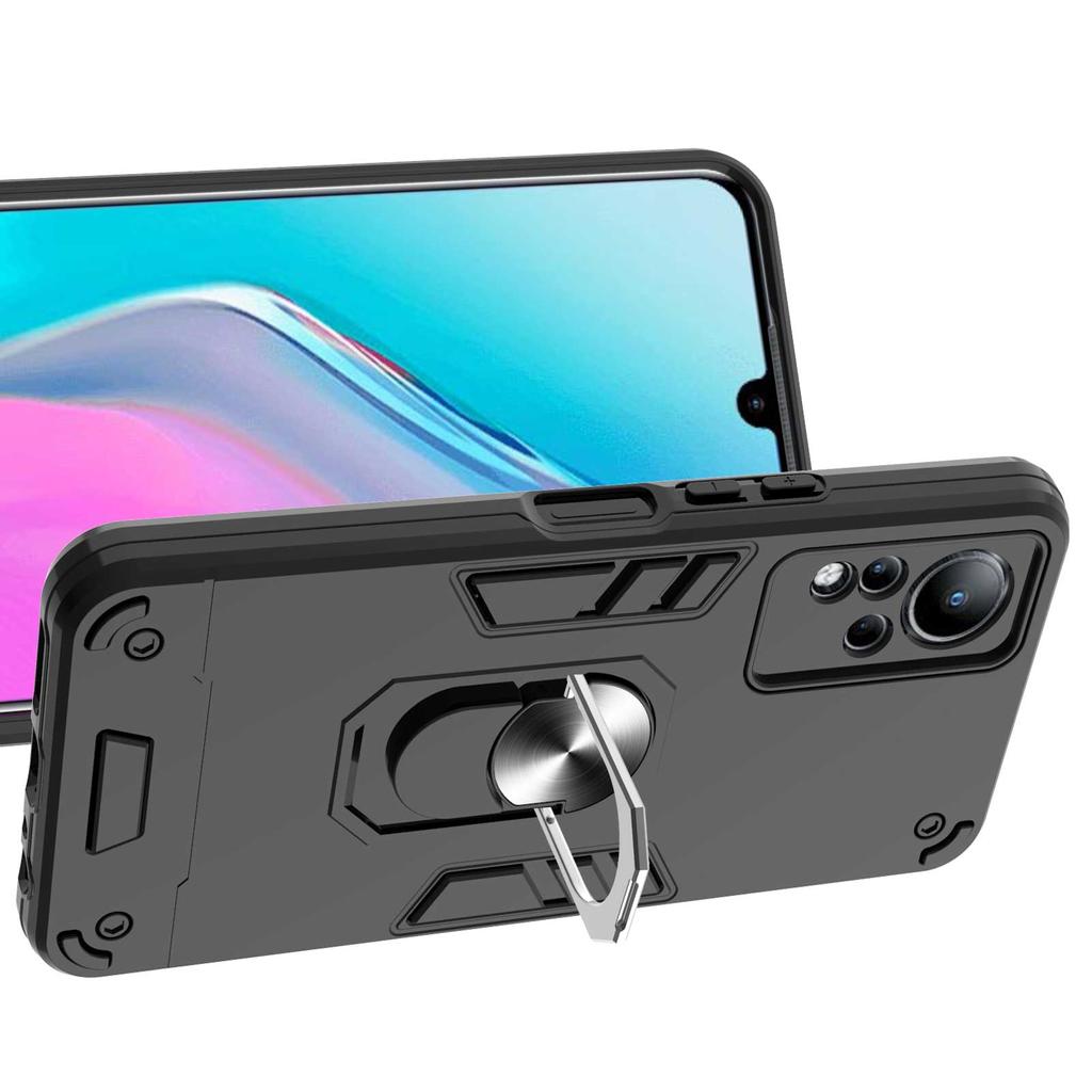 Hybrid Phone Case for Infinix Note 11 7 Hot 11 11S Hot 10S NFC 10 9 Play Smart 6 5 4 X690 X680 X657 X656 Stand Holder Ring Cover