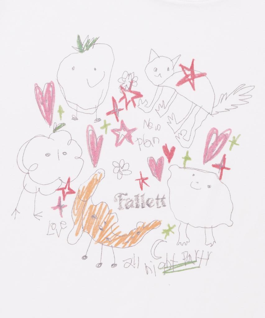 FALLETT Drawing Fruit Short Sleeve T-Shirt White
