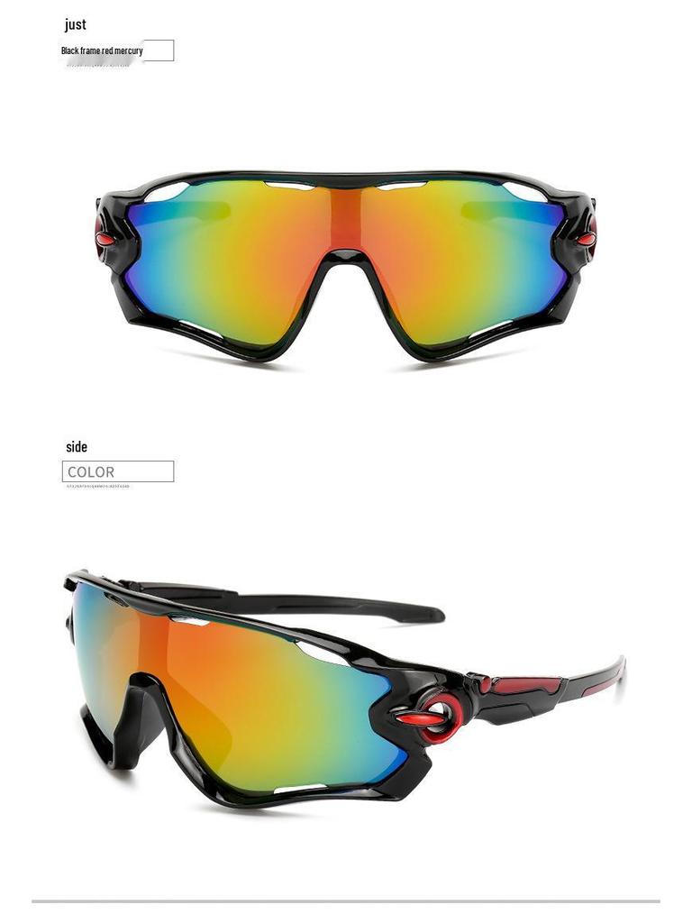 Men's Trendy Windproof Cycling Sunglasses - Anti-UV, Explosion-Proof, Cool Outdoor Sports Glasses