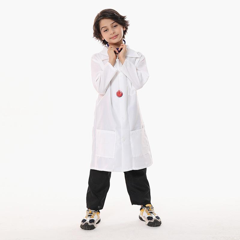 Детская одежда маленького доктора, медсестры, одежда для выступлений, ролевая игра в детский сад, профессия, белый халат, одежда для выступлений