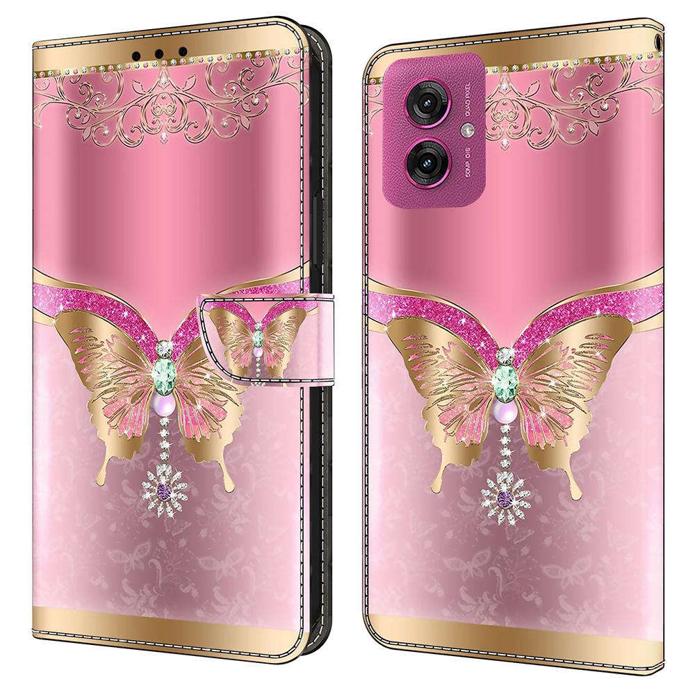 For Motorola Moto G55 5G Case 3D Pattern PU Leather Wallet Phone Cover with Stand