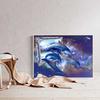 Diamond Painting Kit Full Square Round Drill Starry Dolphin DIY Cross Stitch Home Decor