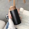 Leak-Proof Stainless Steel Thermos Mug 260ml Portable Thermal Water Bottle Mini Wood Grain Lid Travel Mug Office