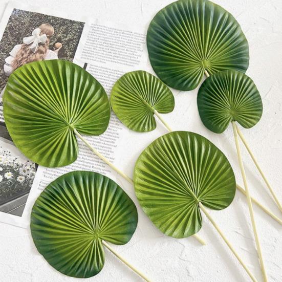 Artificial Leaf No-Maintenance Long-Lasting Freshness Realistic Fan-Shaped Leaves High-Simulation Texture Fake Tropical Leaves Home Decor