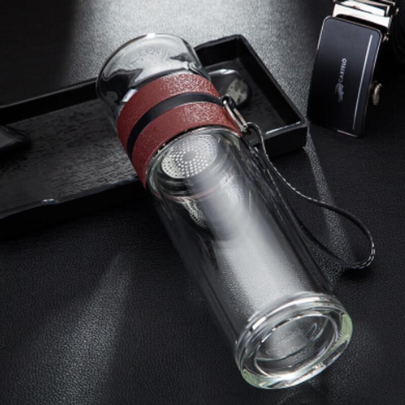 FUGUANG Double-Wall Tea Infuser Glass Bottle
