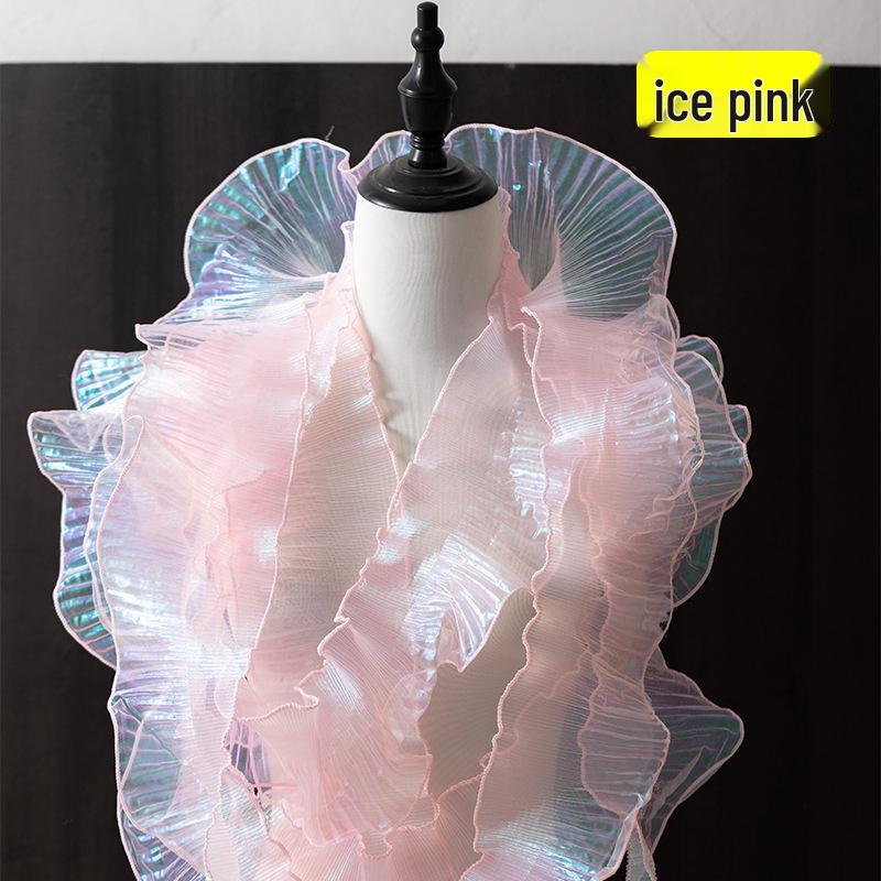 12cm Wide Mermaid Mesh Lace Trim for DIY Clothing: Necklines, Sleeves, Skirts, and Decorations.