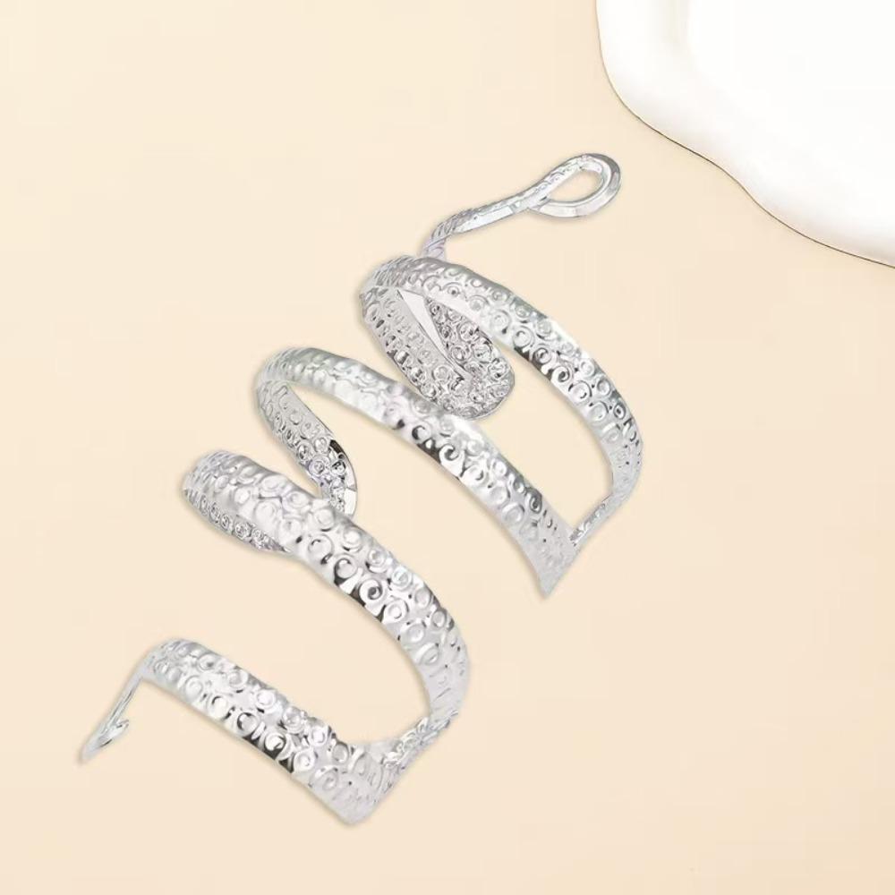Personality Exaggerated Serpentine Open Arm Ring Punk Hip Hop Style Retro Hollow Women's Arm Ring Daily Party