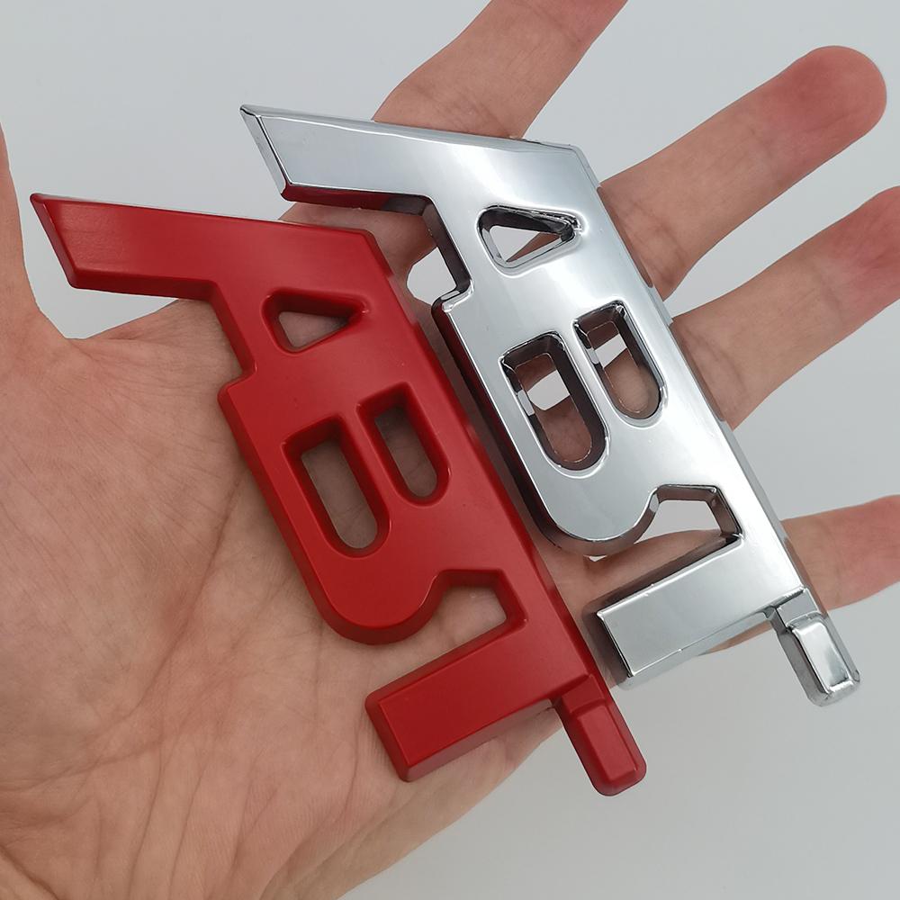 3D Metal Logo ABT Grill Emblem Badge Rear Trunk Badge Decal Sticker For Audi A3 A5 A6 Q5 Q7 Q8 S4 S5 S6 RS3 RS6 Car Accessories