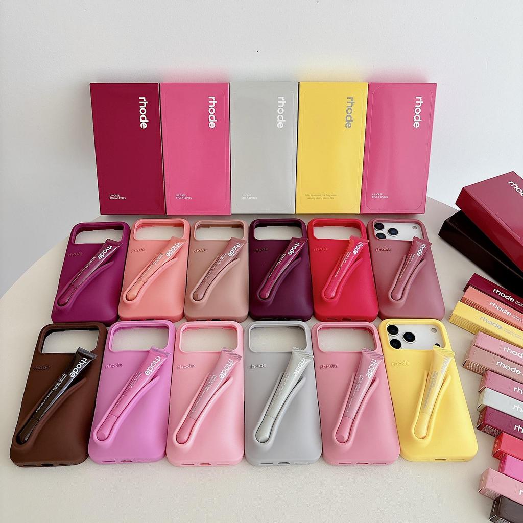 Hailey's Silicone iPhone Case with Lipstick Holder for iPhone 13, 14, 15, 17 + Gift Box