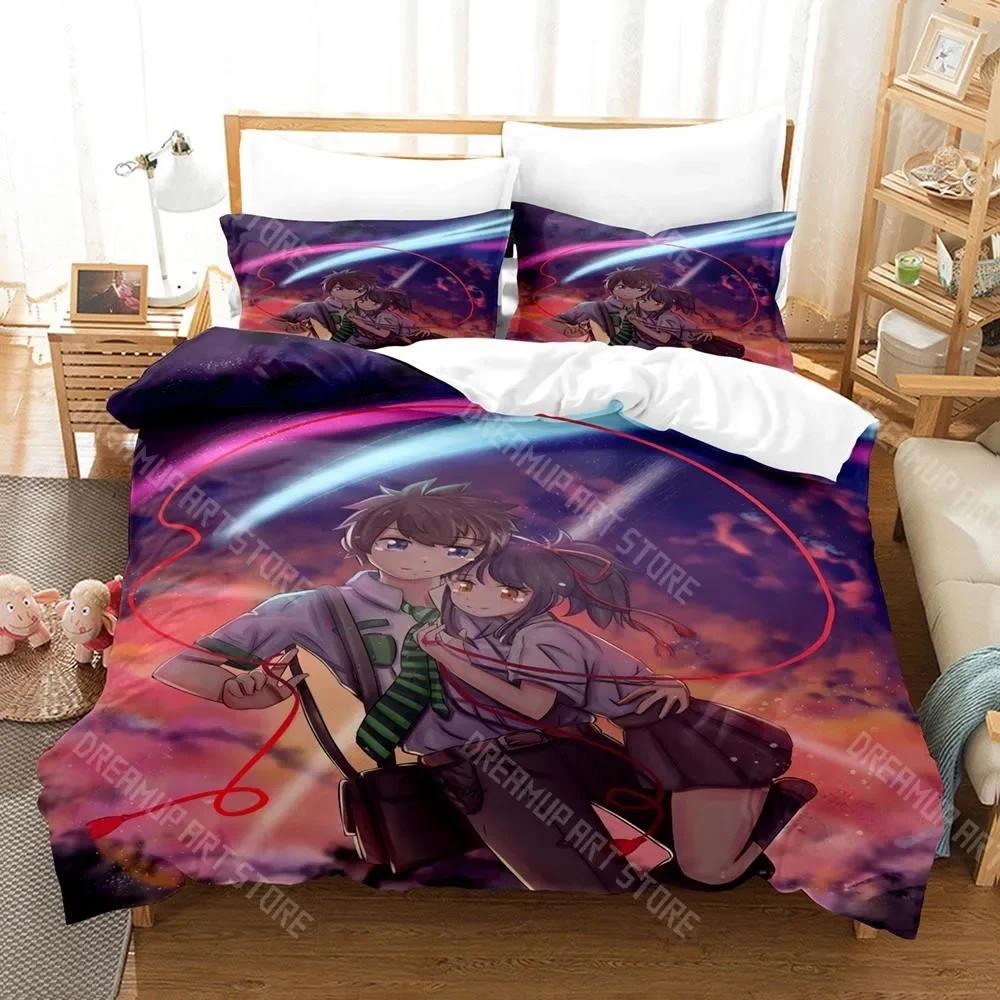 

3D Print Your Name Bedding Set Single Twin Full Queen King Size Bed Set Aldult Kid Bedroom Duvetcover Sets Anime Bed Sheet EU Single 90x200cm