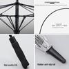Eco-friendly Large PVC Transparent Golf Umbrella - Windproof, Rainproof, Sturdy, Long Handle with Print Logo