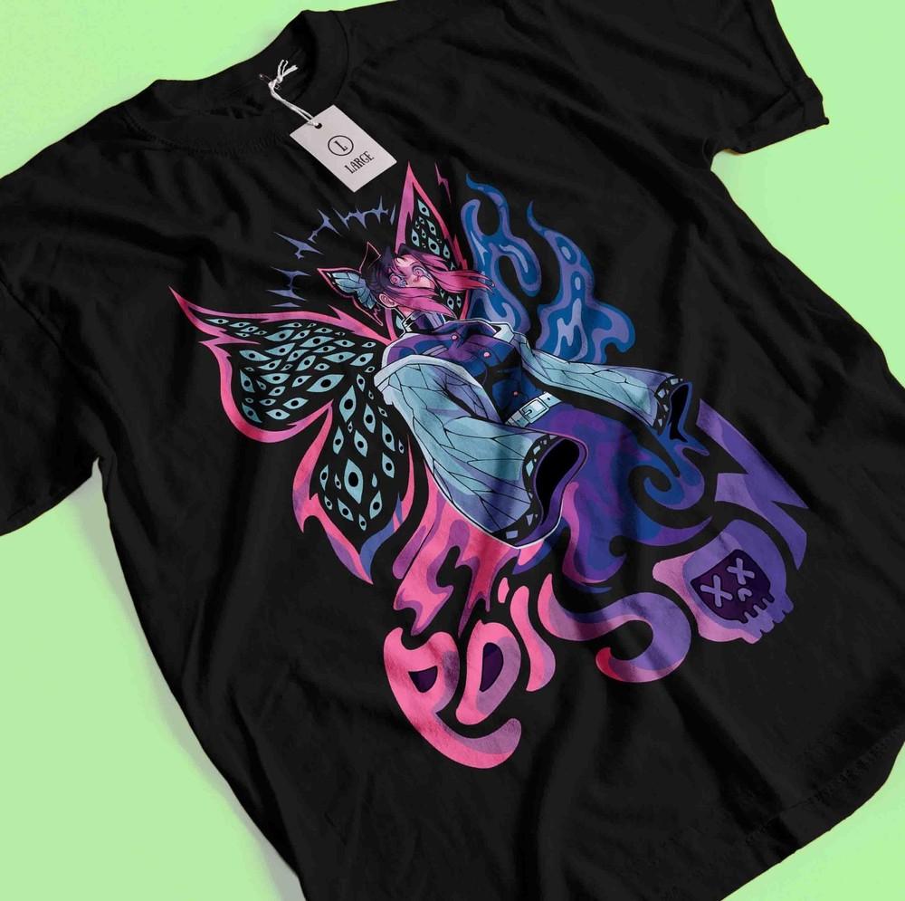 

Футболка Клинок, рассекающий демонов Футболка Синобу Кочо Футболка Тандзиро Футболка Мудзан Дома Кокушибо 4XL