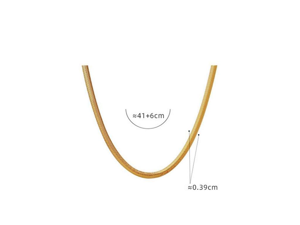 Gold-Plated Minimalist Snake Bone Chain Necklace - Hot-Selling European & American Jewelry