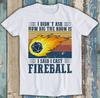 DM I Lancio Palla di Fuoco DND Drago Dungeon Master Mago Meme Regalo Maglietta T Shirt M1147