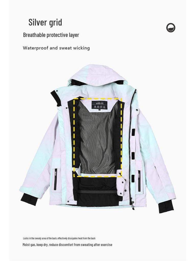 Oddivski Unisex Ski Suit: Trendy, Waterproof, Windproof, and Insulated for Snowboarding, Mountaineering, and Hiking