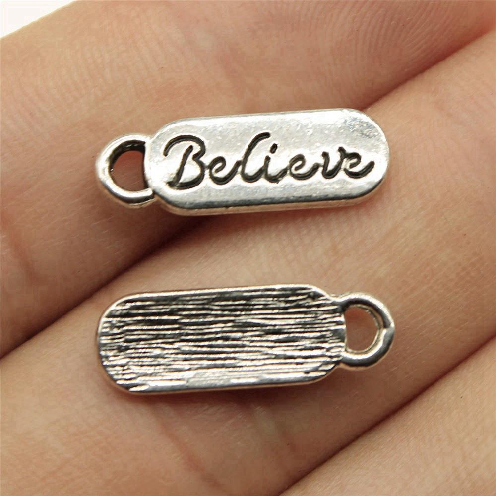 Charms Rectangle Tags Badges Friendship Pendants Minimalist Jewelry Components QC104