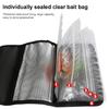 Plastic Baits Binder with Lure Bag Soft Worm Storage Pouch Water Resistant Bag Small Fishing Tackle Binder Bag