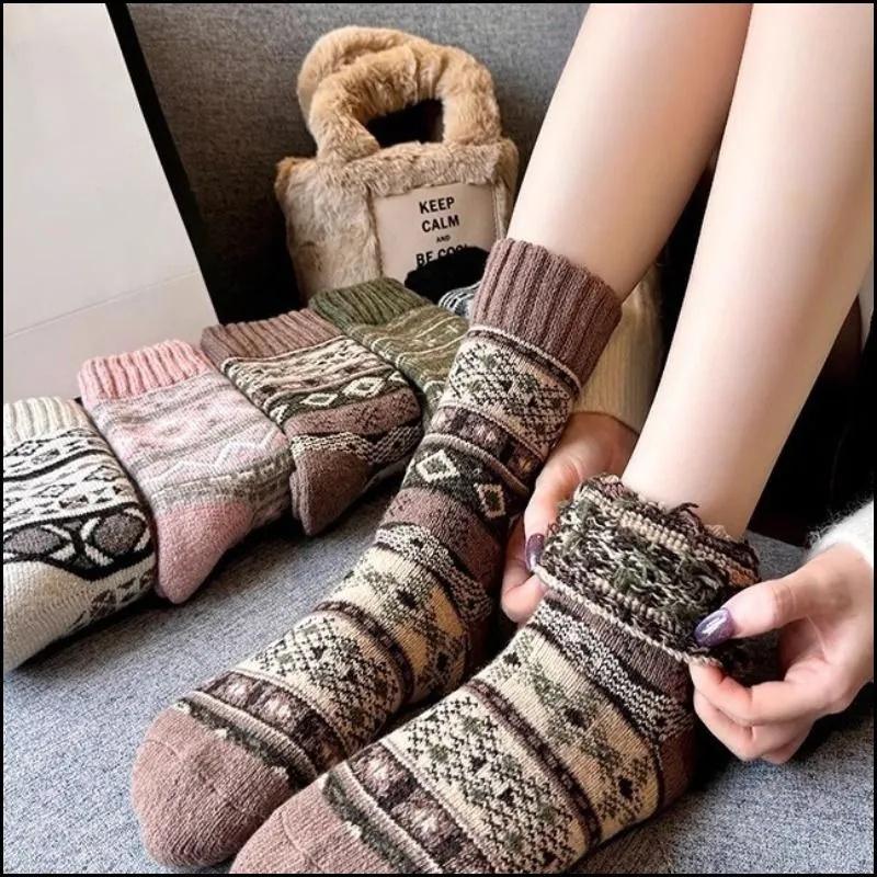 Mid-calf Socks, Casual Classic Striped, Sweat-absorbent And Breathable Women's Socks