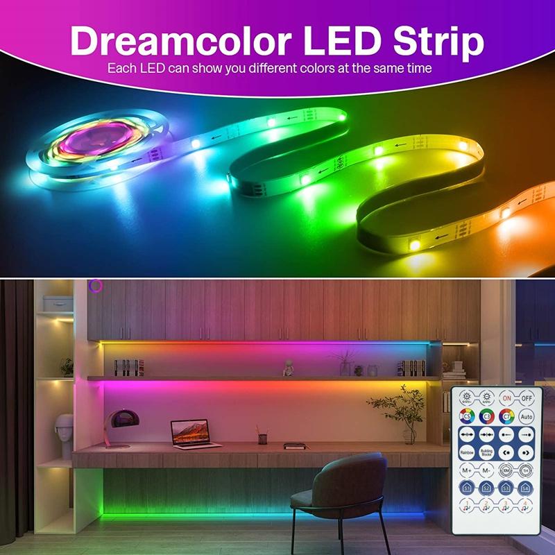 LED Strip Lights 1M-30M WS2812B USB 5050 RGB Bluetooth Infrarød fjernkontroll Luces Fleksibel Lampe Diode Tape For Festival SMD