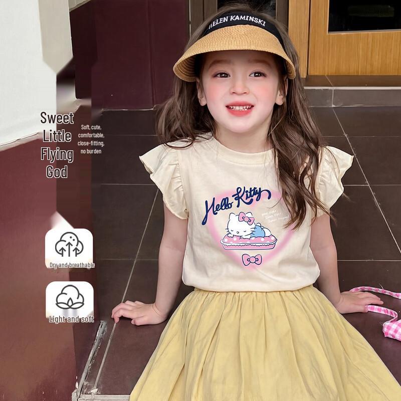 Hello Kitty Girls  Sweet Ruffle Sleeve T-Shirt 150
