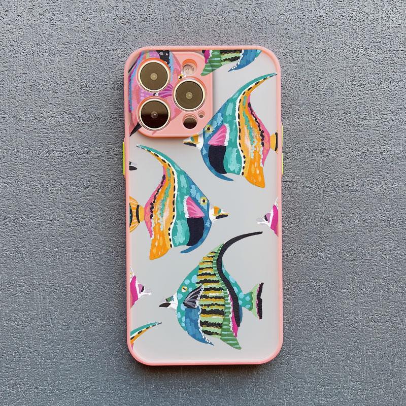Simple Adorable Hand-Drawn Various Animals Phone Case For iPhone 12 14 15 Pro Max Plus Mini 16 13 11 Pro Max XR XS X SE2 Covers