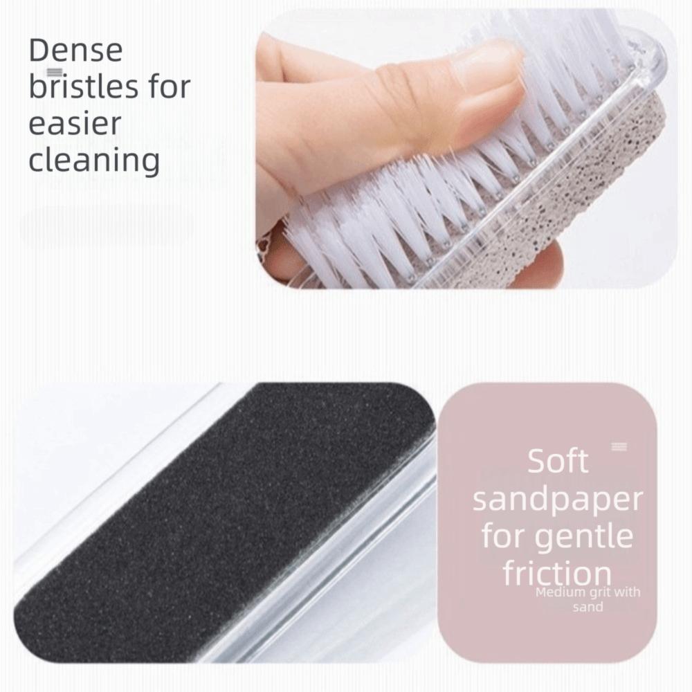 Professional 4 in 1 Foot Brush Smooth Feet Multifunctional Pedicure Rasps Pedicure Grinding Foot Pumice Stone Cleaning Dust