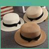 Summer Straw Hat Women Men Wide Brim Sun Protection Bowknot Fashion Accessory