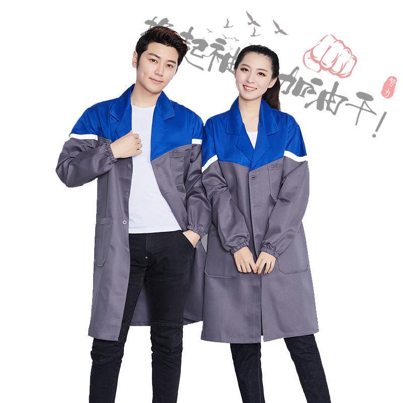 Unisex Blue Smock: Long, Wear-Resistant, Dirt-Resistant Labor Protection for Autumn/Winter - Ideal for Warehouse Management and Handling.