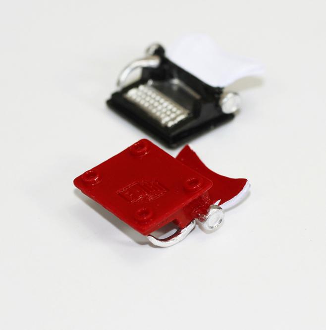 1/6 1/12 Doll House Simulation Miniature Mini Typewriter Model Decor
