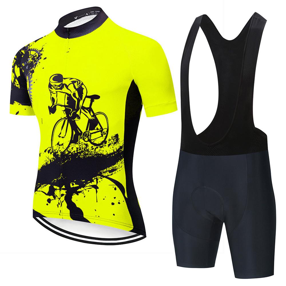 

Cycling Jersey Set 2026 Man s Team Short Sleeve Cycling Clothing MTB Bike Uniform Maillot Ropa Ciclismo Summer Bicycle Wear 4XL