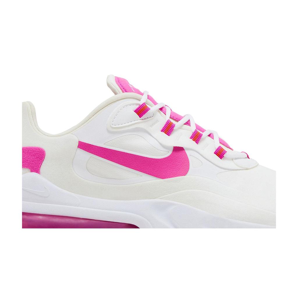 Nike Womens Air Max 270 React 'Fire Pink' (women's sizes) White / Team Orange / Black / Fire Pink Running Shoes CJ0619 100