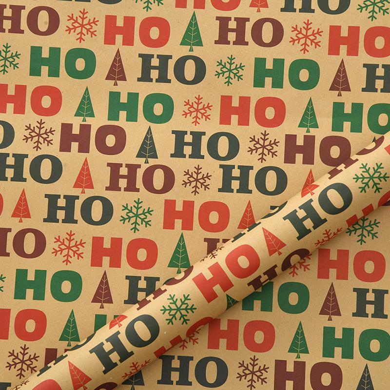 6pcs Christmas Gift Wrapping Paper Thickened Kraft Paper Gift Box Pakaging DIY New Year Party Present Decoration Craft Paper