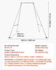 Stojak do Jogi, Maksymalne Obciążenie 140,6 kg Stojak Wahadłowy, Trójkątna Konstrukcja Stojaki do Podciągania, Stojaki do Akrobatyki Powietrznej z Regulacją Wysokości i Aluminiowymi Nóżkami,