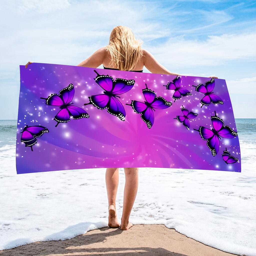 70x140 Microfiber Custom Printed Beach Towel - Absorbent & In Stock