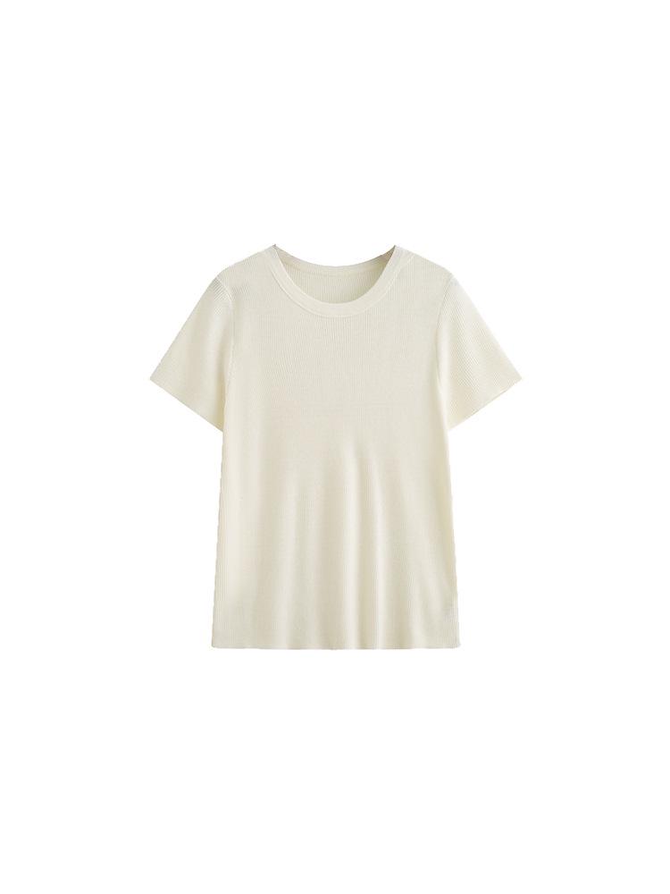 Plus Size Women's Round Neck Casual Short Sleeve Knit Top - 2026 Spring Style