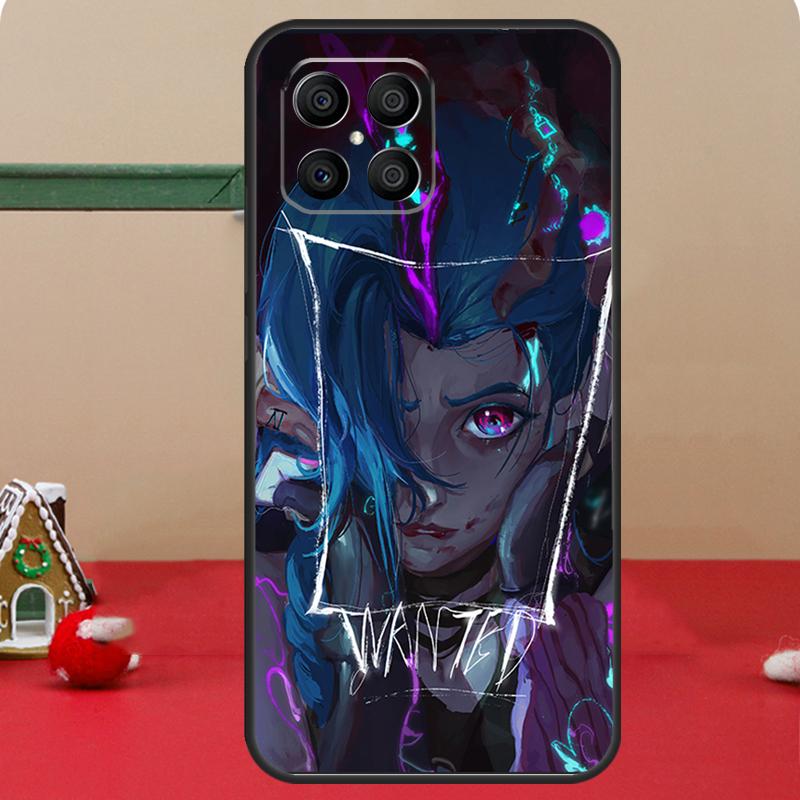 Arcane Jinx Vi Anime For Huawei Honor Magic 5 Lite X8 X9 50 70 P20 P30 P40 P50 P60 Pro Nova 9 5T P Smart Z Case