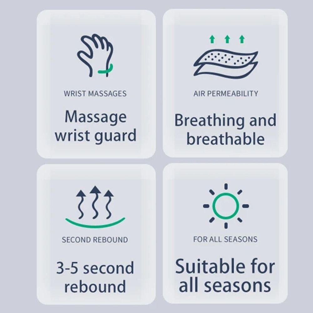 2Pcs/Set Slow Rebound Ergonomic Mouse Pad Wrist Rest Wristband Mouse Mat  Desktop Accessories