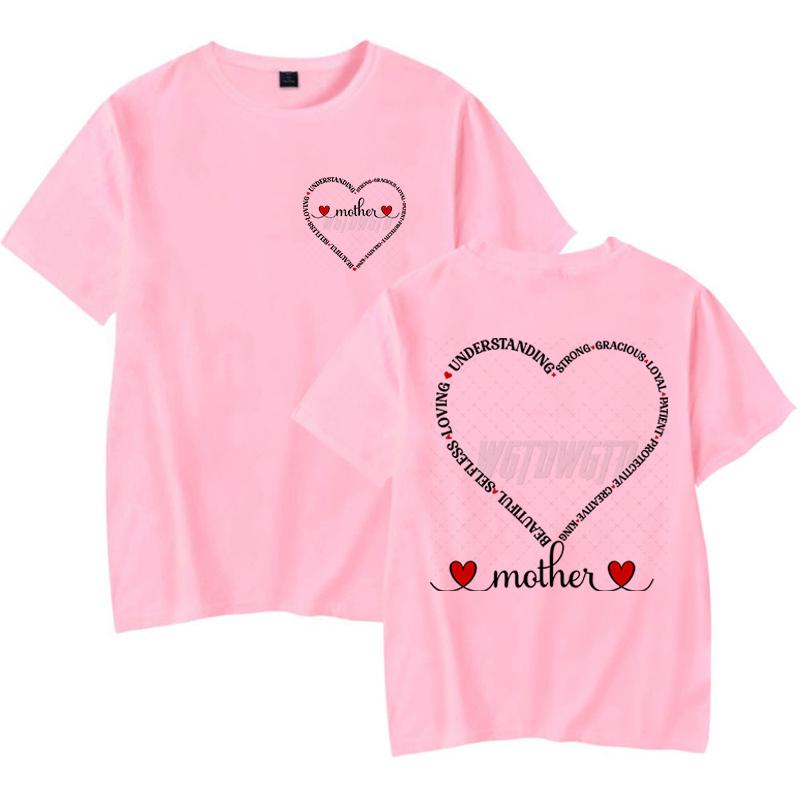 Mothers Day Gift Short Sleeve Tshirt Crew Neck Happy Mothers Day Shirt Fashion Woman Clothing Letter Print Classic Tops Tees