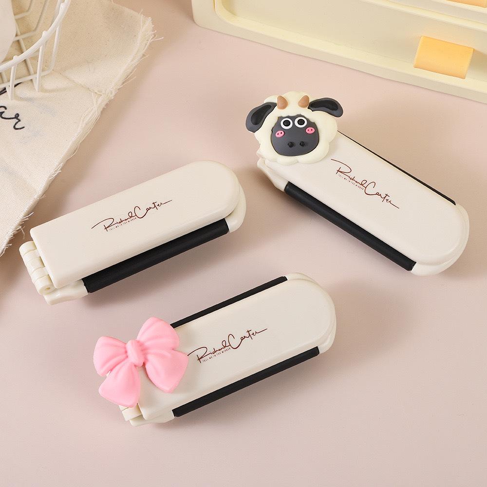 Portable Folding Airbag Cushion Comb with Mirror - Massage & Hairdressing Tool