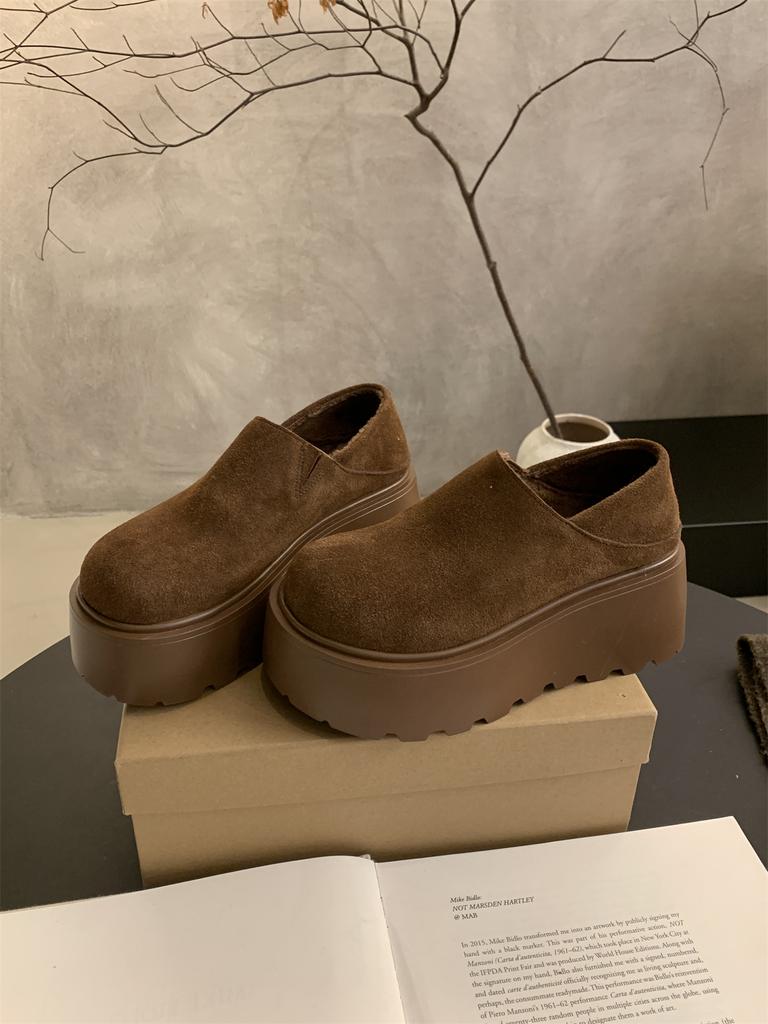 Japanese Style 2025 Spring New Chunky Platform Pumps Woman Slip On Jk Uniform Shoes British High Heels Gothic Loafers Women