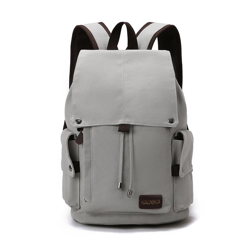New Canvas Men's Trendy Backpack with Large Capacity for Middle School Students, Casual Travel Backpack