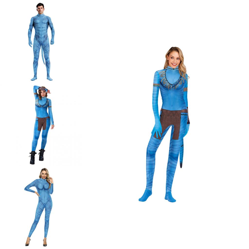 Avatar Inspiriertes Halloween Kostüm Milchseide Body für Fantasy Rollenspiel