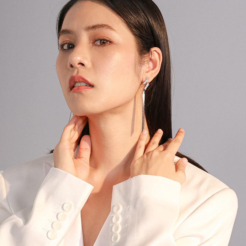 S925 Sterling Silver Long Tassel Earrings for Women - New 2025 Trend, Elegant & Luxurious Design.