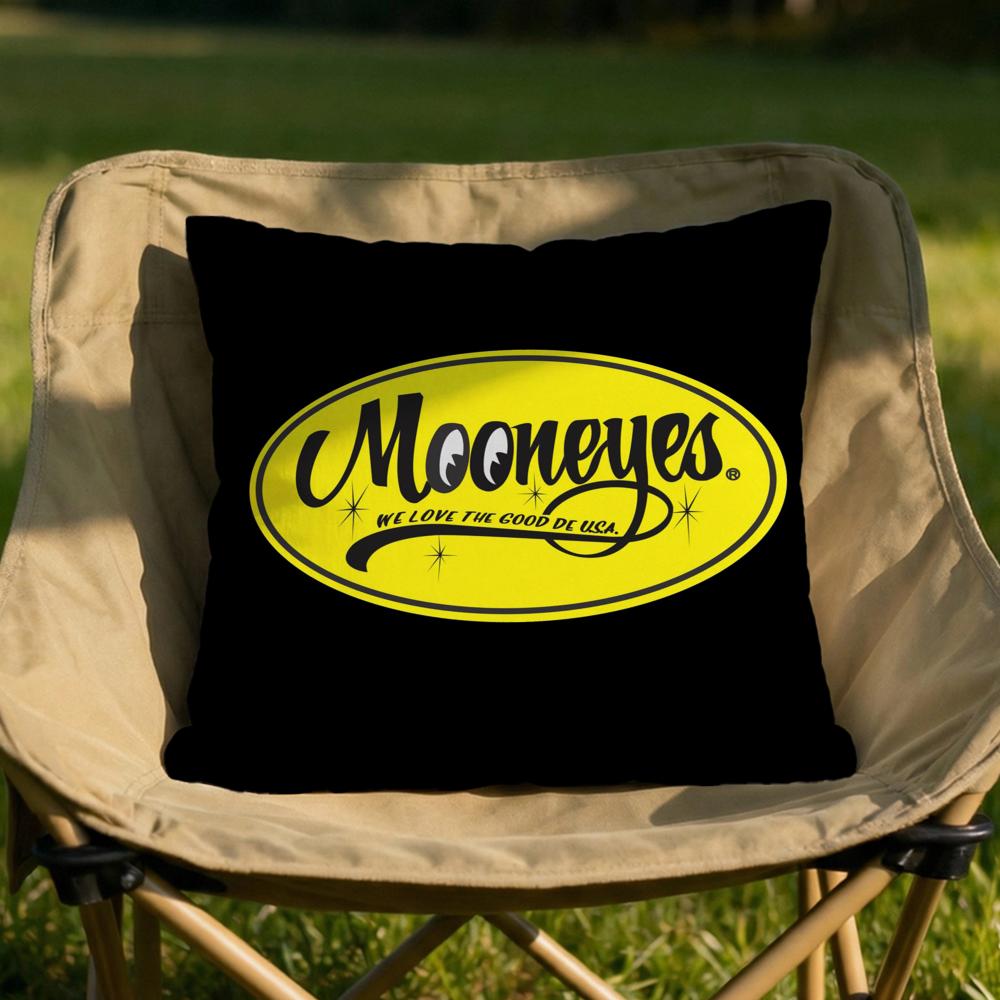 Cute Cartoon MMooneyes Cushion Cover Soft Reversible Durable Pillow Cover MultiScene Use for Home Car Daily Comfort