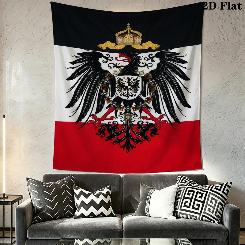 German Empire Wall Tapestry Aesthetic Wall Hanging Printed Fabric Blanket Decorative Tapestries for Bedroom Living Room Home Decor