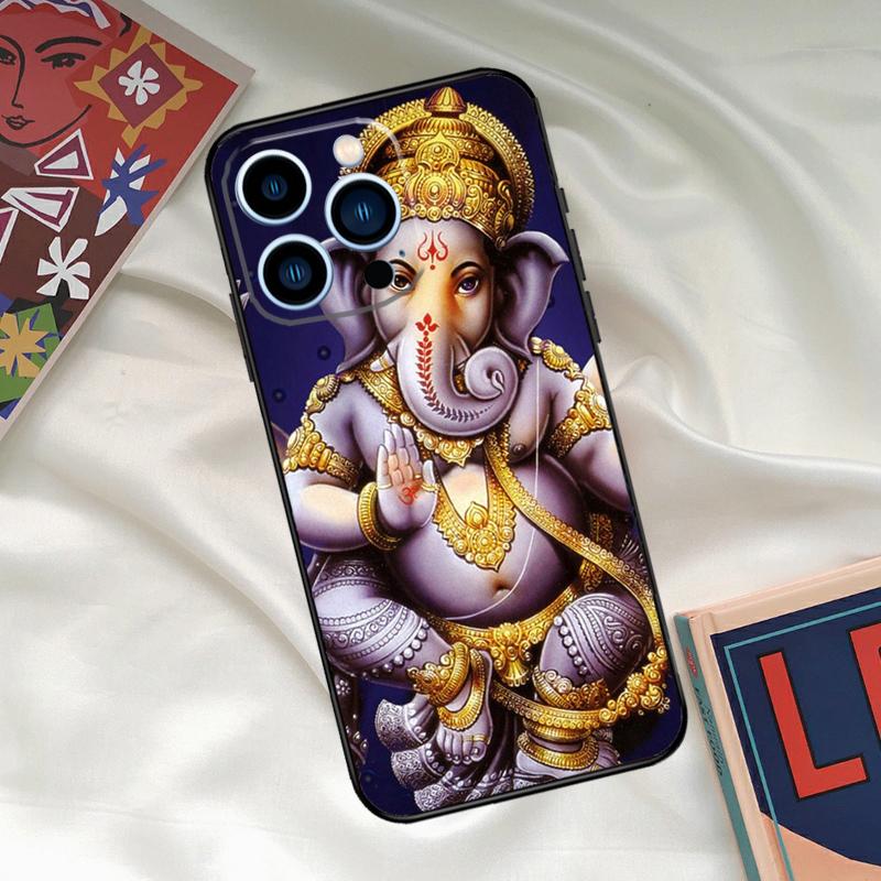 Lord Ganesha Phone Case For iPhone 15 14 12 11 13 16 17 Pro Max 15 16 Plus 13 Mini 16e 17 Air Funda Cover