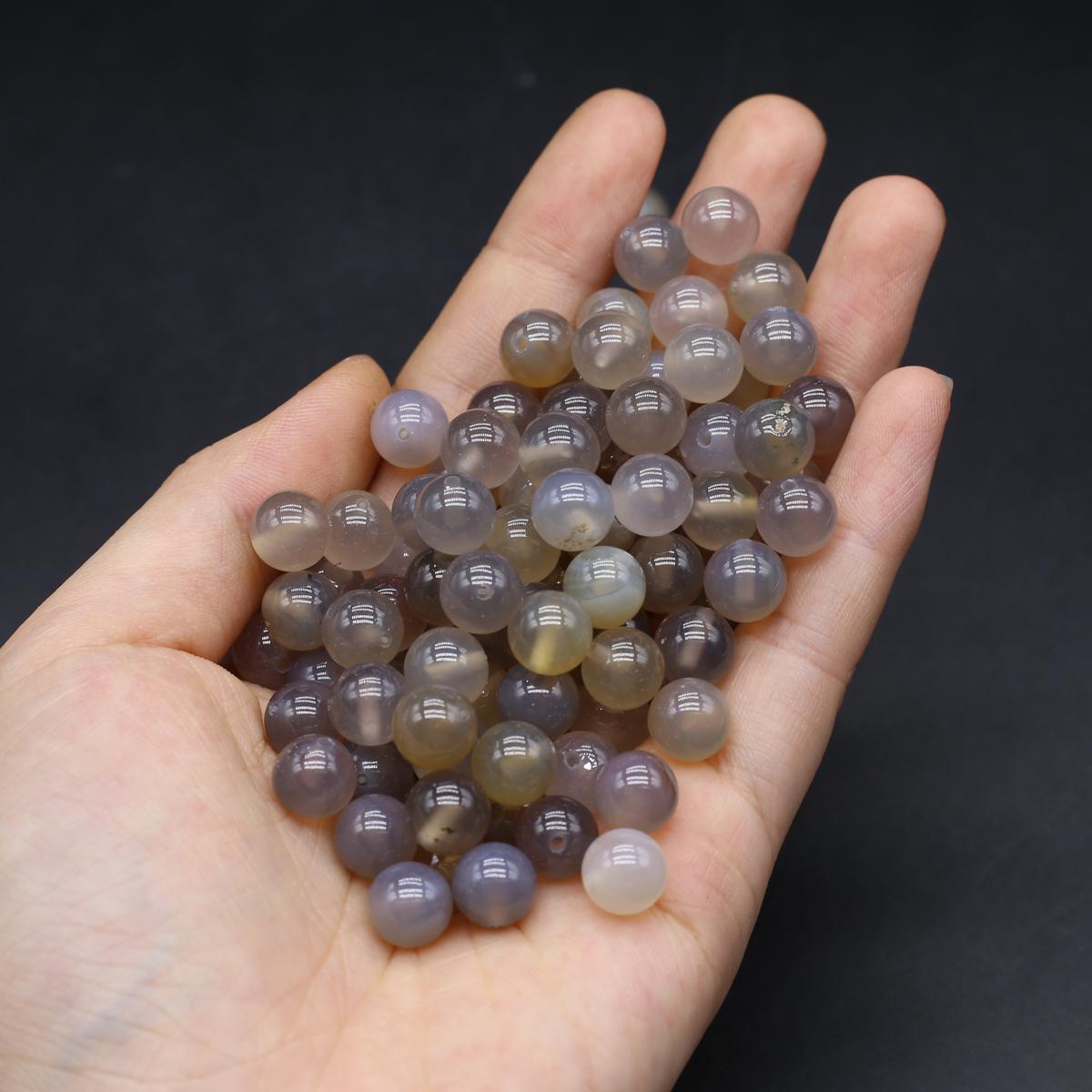 

20 шт./упак. натуральный камень кристалл полуотверстие круглый шар свободные бусины для DIY ювелирных аксессуаров ремесленный подарок 8x8 мм 20Pcs/8x8mm
